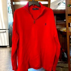 Red Polo quarter zip like new